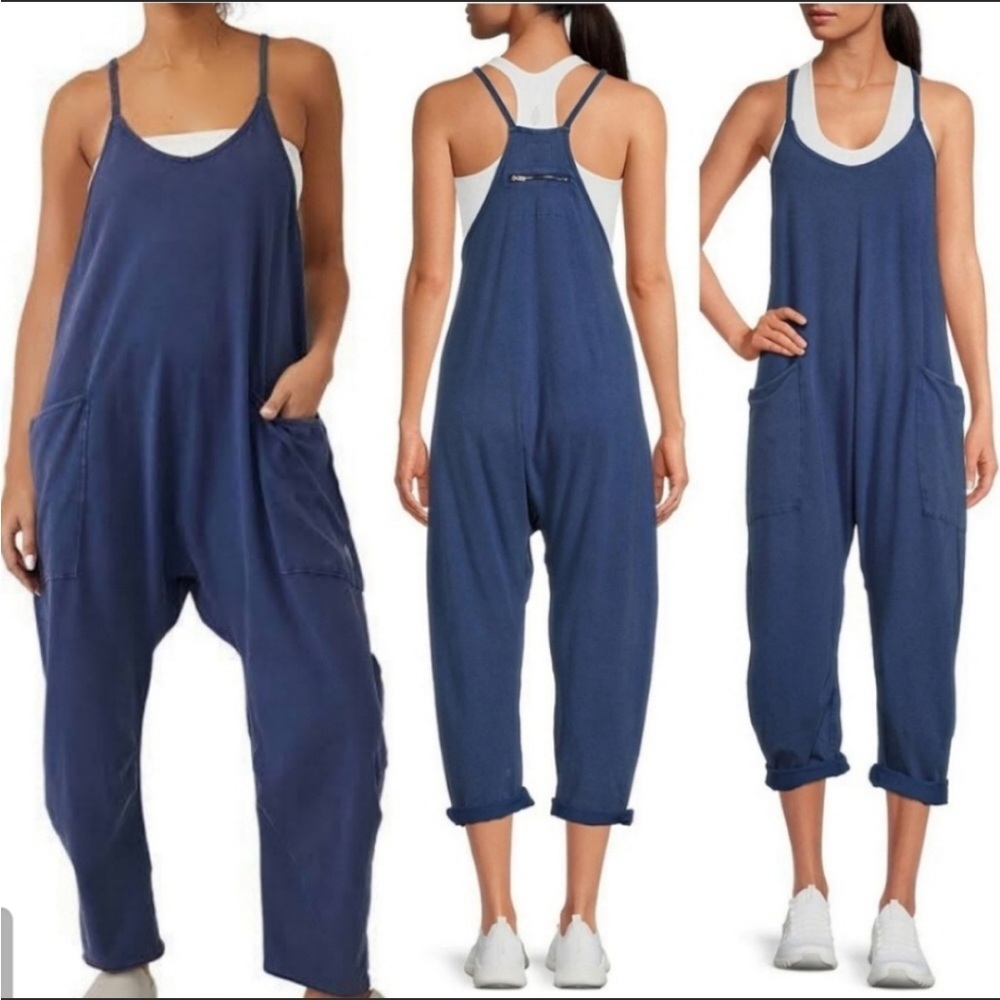 Free People Hot Shot onesie in blue size M